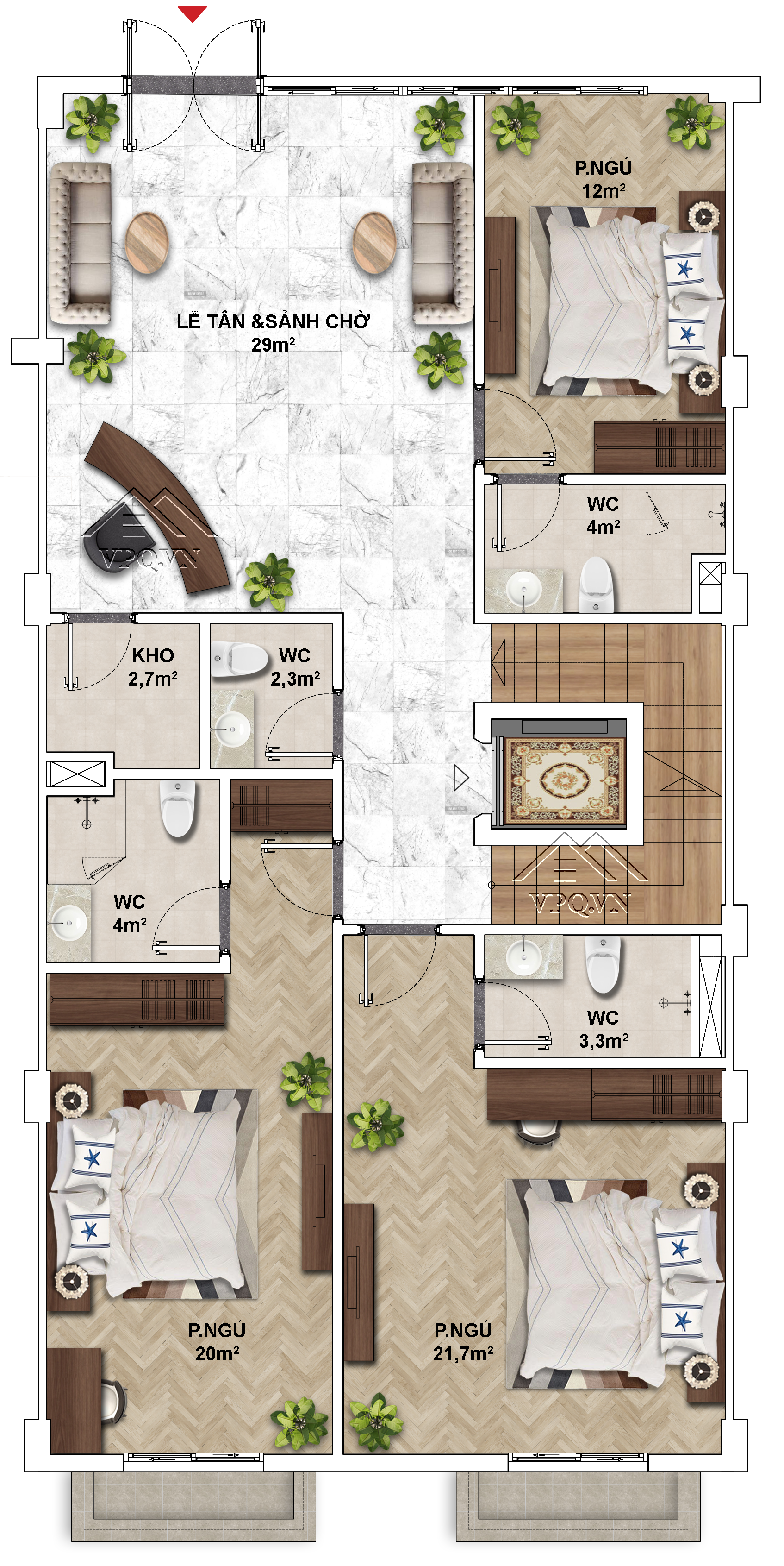 Tầng 3 8x16m
